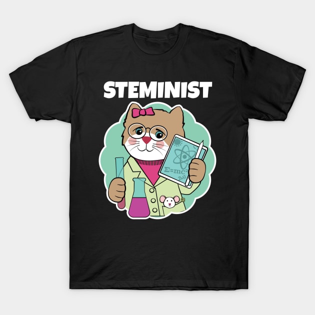 Steminist Science Feminist T-Shirt by Sue Cervenka